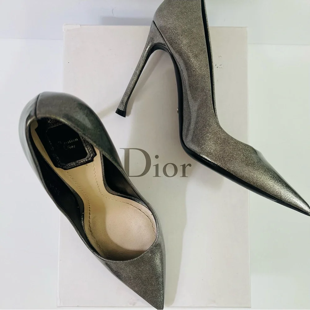 Dior Essence Women's Shimmering Silver Heels